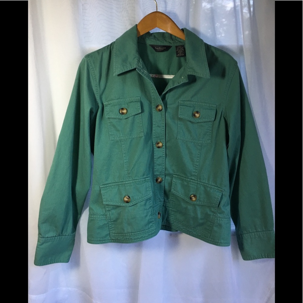 Van Heusen Preppy Green Cotton Blazer Size XL